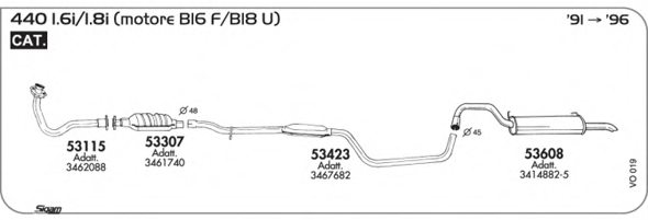 SIGAM VO019 Exhaust System